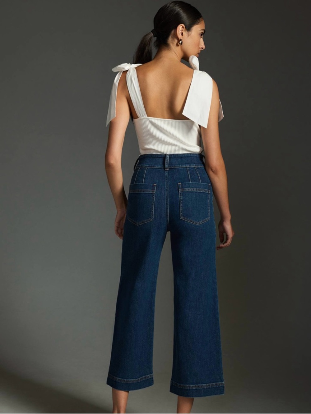 Anthropologie Pilcro | The Skipper Seamed High-Rise Cropped Wide-Leg Jeans ~ 30 - Picture 5 of 15